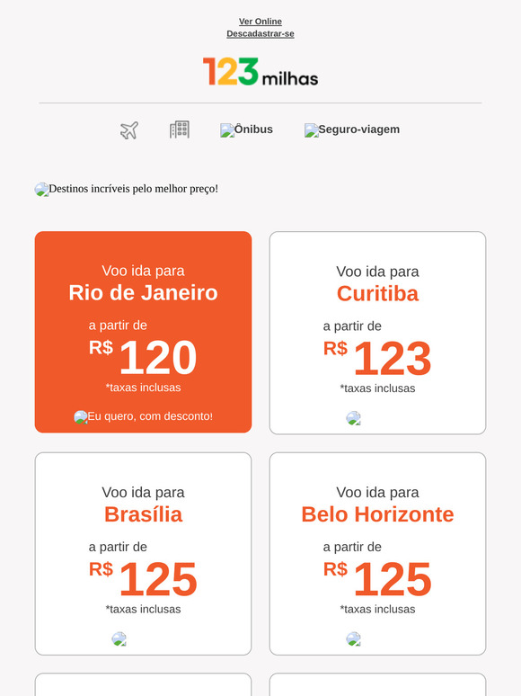 🛫 Aproveite já! Voos selecionados com descontos imperdíveis!