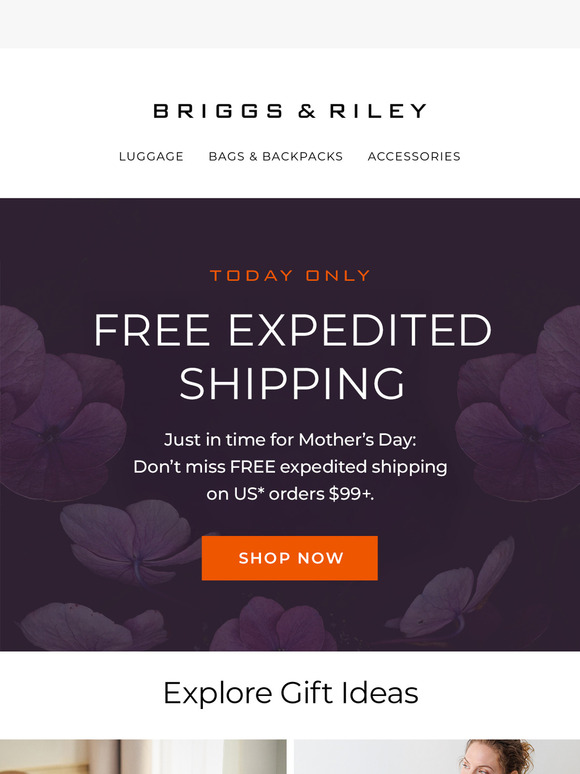 For Mother's Day: FREE Expedited Shipping