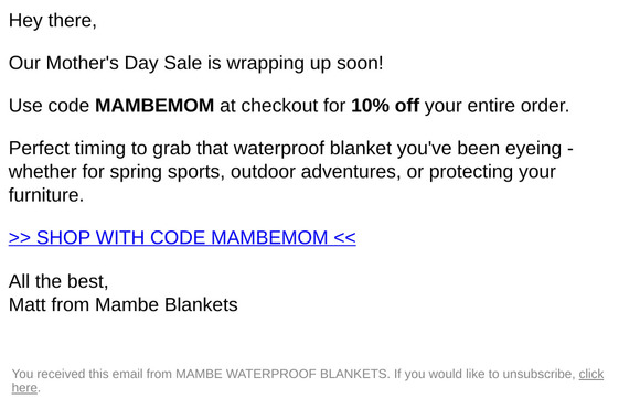 Mother's Day Savings End Soon!