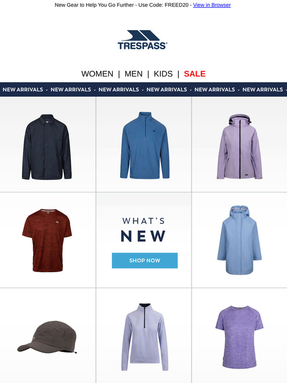 Just In | 20% Off + Free Delivery