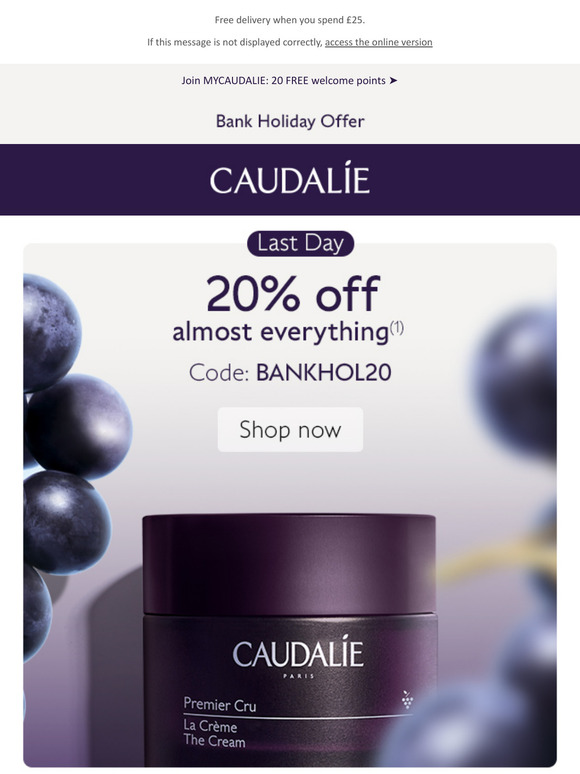 ⏳ Last Day: 20% off (almost) everything