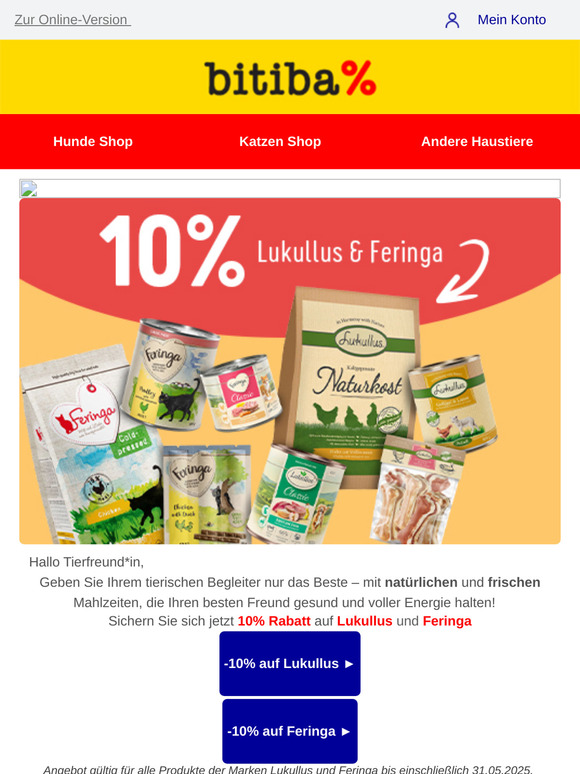 -10% auf Lukullus und Feringa! 🔥