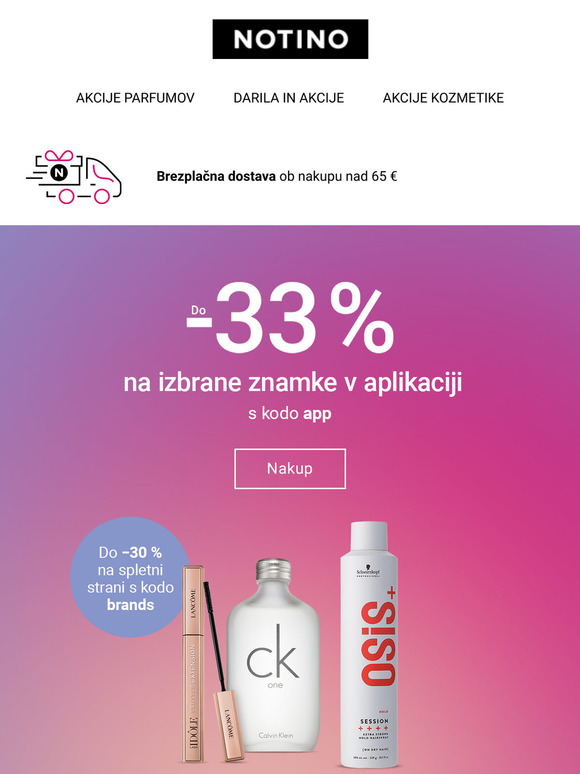 Celo do -33 % popusta na izbrane znamke