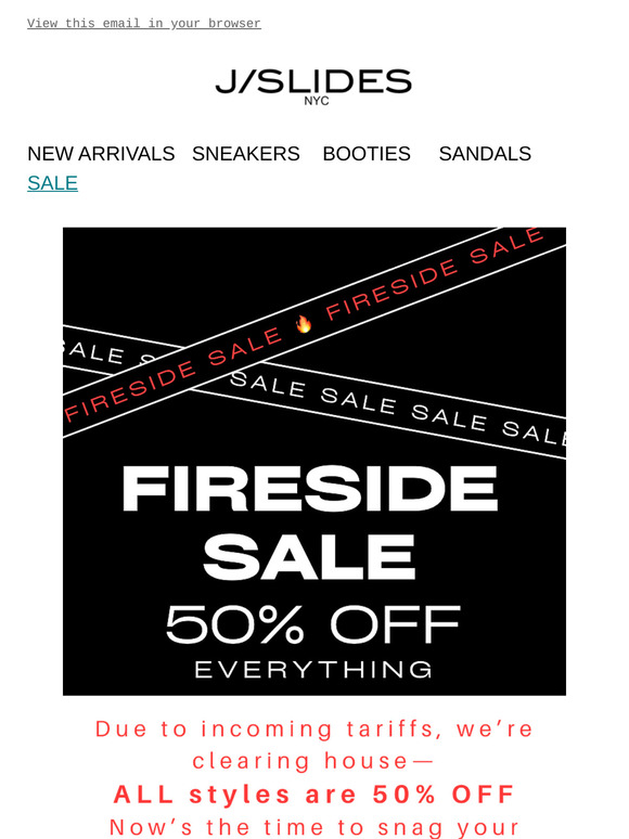 FIRESIDE SALE 🔥 50% OFF EVERYTHING!
