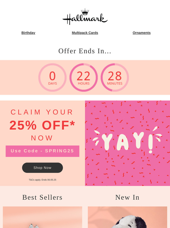25% OFF EVERYTHING - Bank Holiday Offer