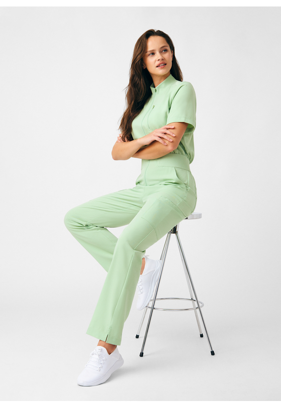 Beyond Happy Lucky 7-Pocket Zip Front Jumpsuit