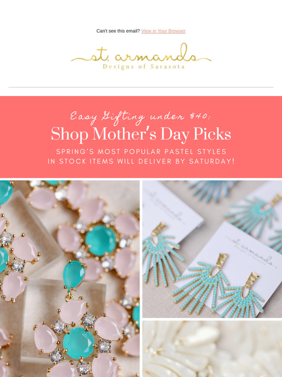 In Stock Gifts under $40: Order Now for Mother's Day!