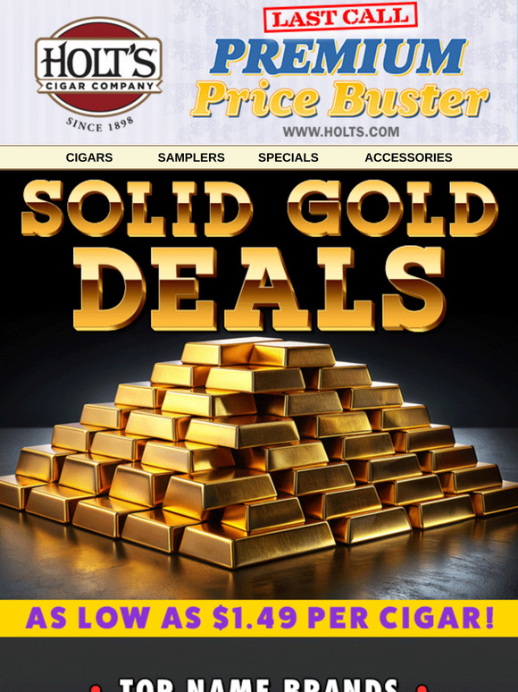 ⏳24-hours remaining for Solid Gold Deals... Over 125 shiny deals up to 88% off + FREE Shipping!