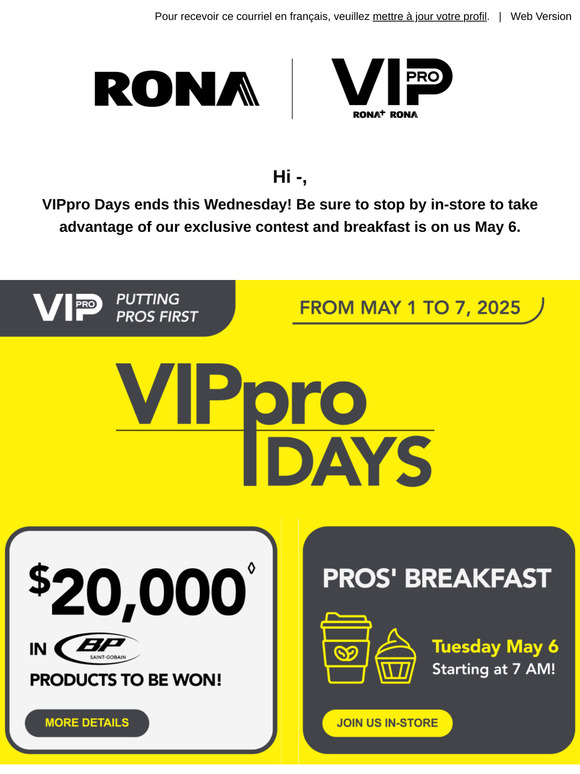 VIPpro Days are slowly coming to an end...