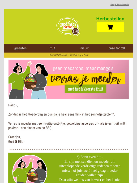 Geef haar vitamientjes in plaats van viooltjes 😉