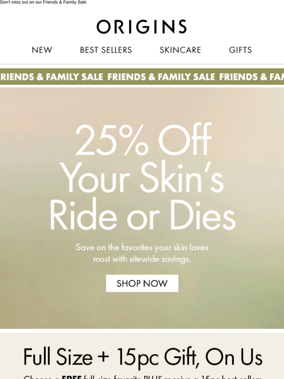 Be a friend to your skin with 25% off 💚