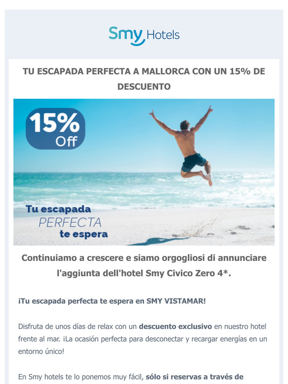nombre, Escápate a Mallorca: aprovecha el 15% de descuento! 😊