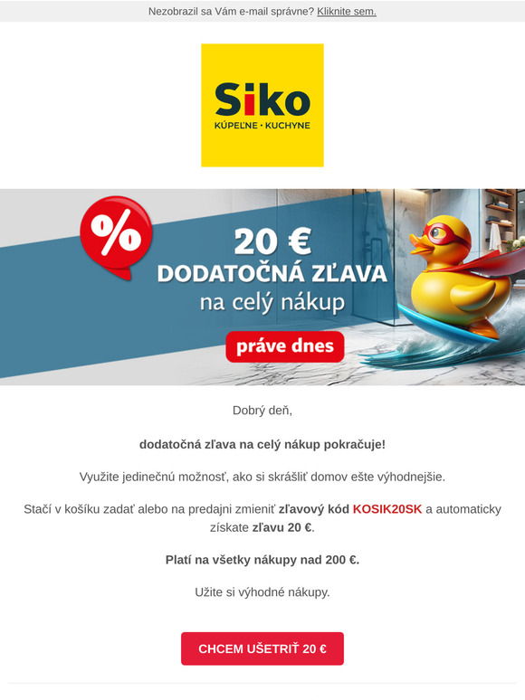 Dodatočná zľava na celý nákup pokračuje!