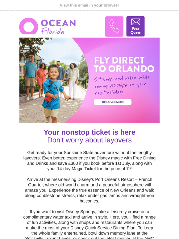 Direct Flights to Orlando ✈️