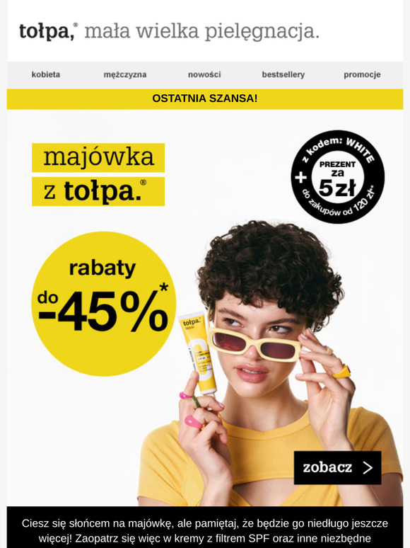 do -45% za nowe i bestsellerowe kosmetyki! 🤑