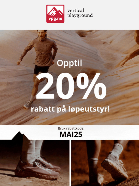Få opptil 20% rabatt på løpeutstyr 🏃‍♂️