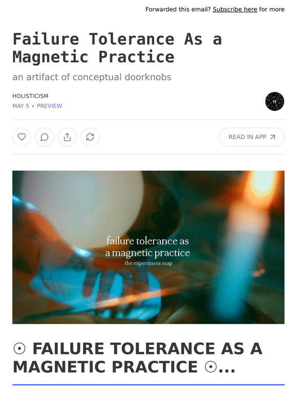 Failure Tolerance As a Magnetic Practice