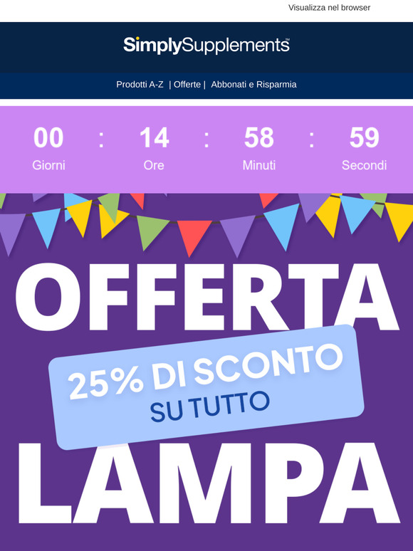 SOLO OGGI – 25 % DI SCONTO SU TUTTO 🎉