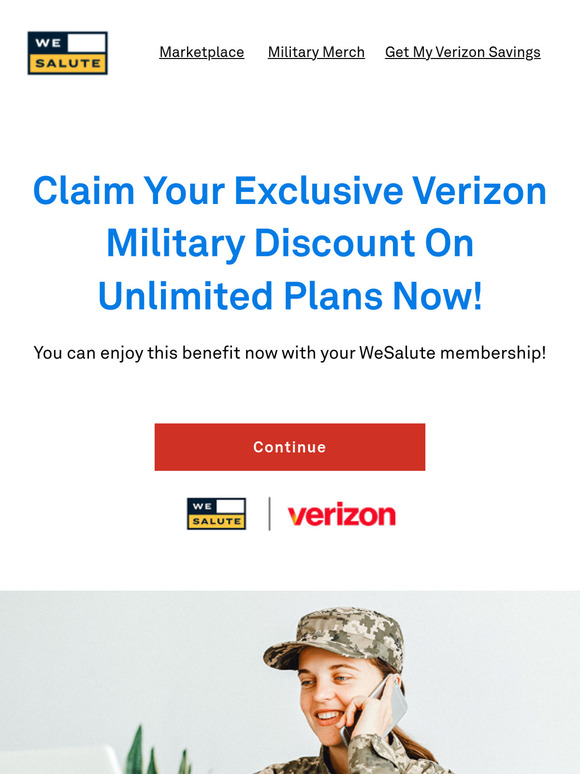 Your Verizon military benefits are waiting for you!
