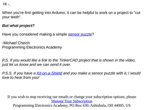 Sensor Puzzles