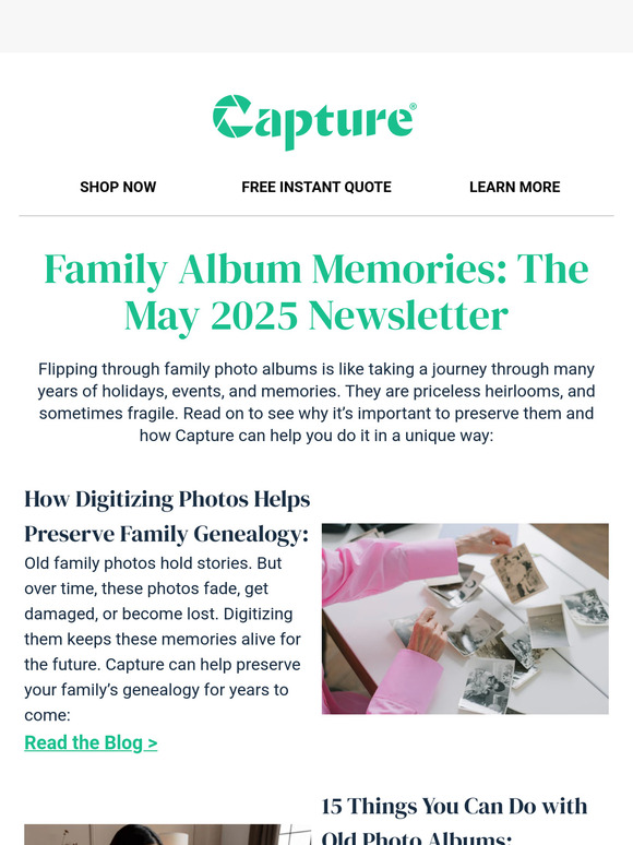 Family Album Memories: The May Newsletter