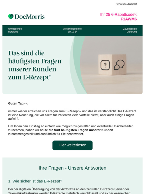 Die 5 häufigsten Fragen zum E-Rezept...
