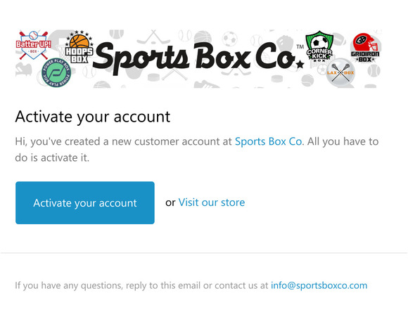 Customer account activation