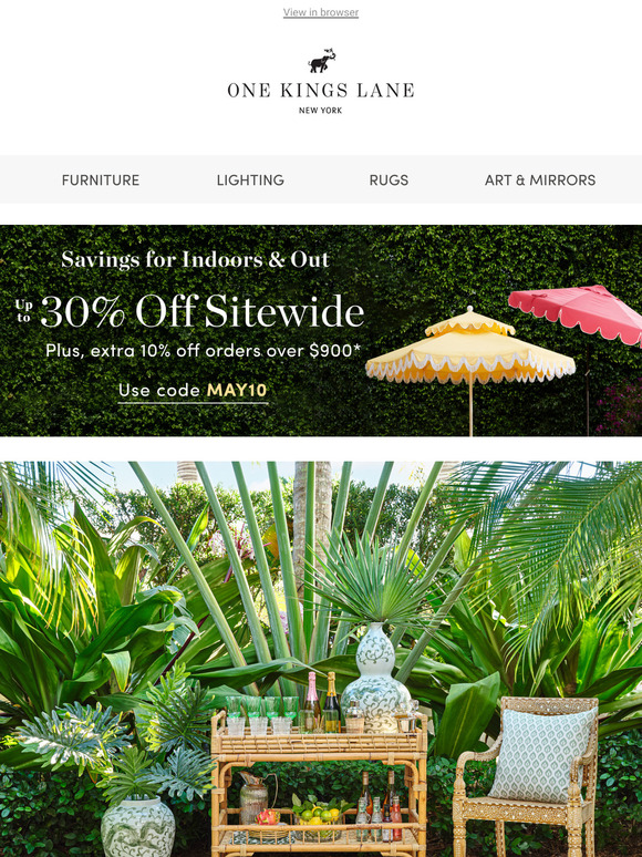 Up to 30% off: Savings for Indoors & Out