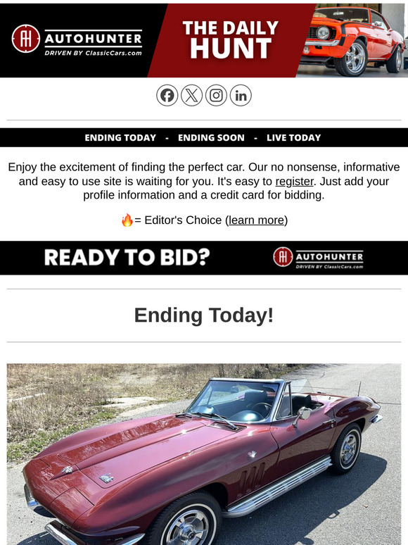 Daily Hunt: Upgrade your style with this '70 Plymouth 'Cuda ending today.