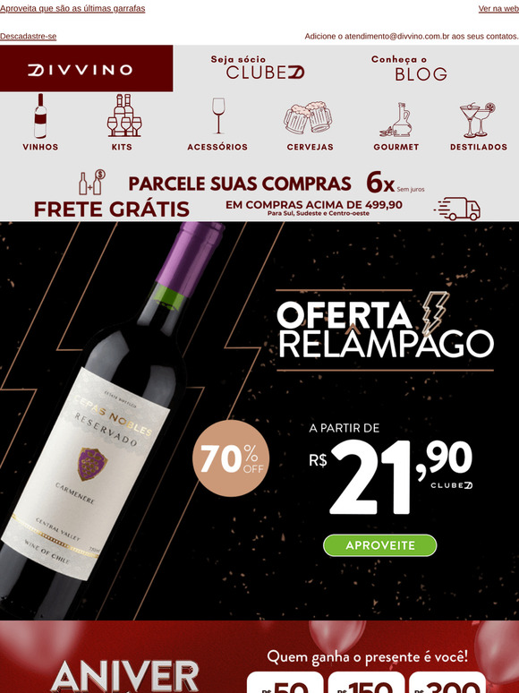 Seu chileno favorito por R$21,90