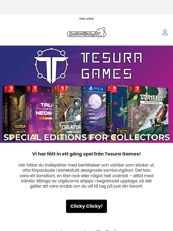 Vi har fått in ett gäng spel från Tesura Games!