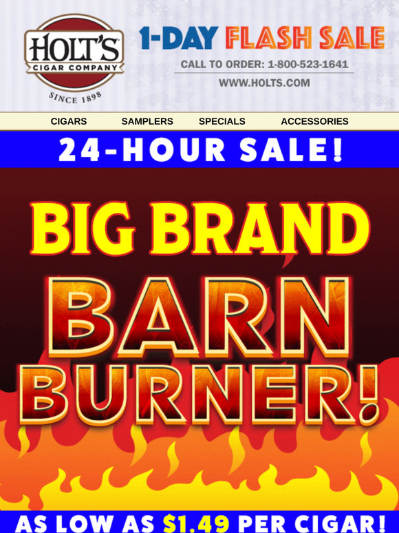 🔥Barn Burner: Save up to 88% off MSRP on over 100 smokin' deals + FREE Shipping!