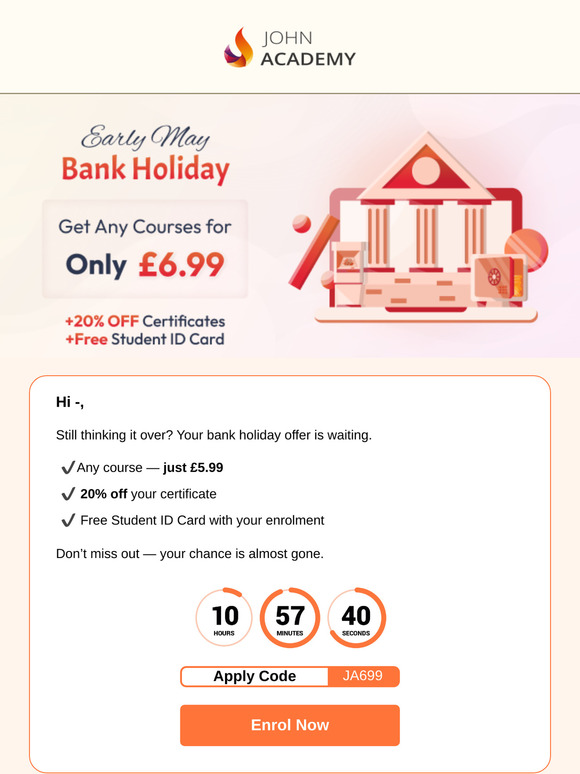 Hurry! May Bank Holiday Deals Are Ending Soon