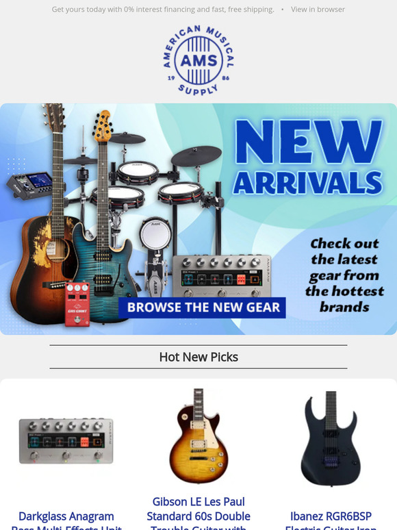 NEW GEAR IS HERE ★ Rock Stars, See the Latest Gear - You're Pre-Approved!