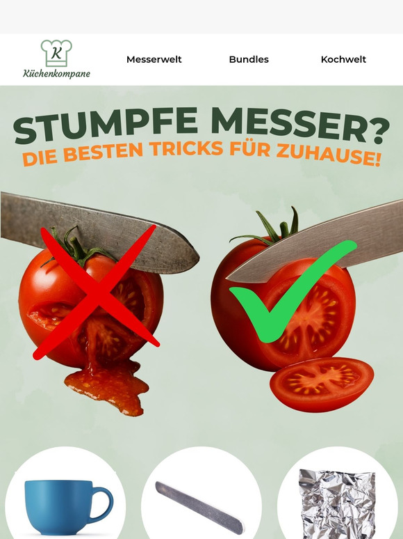 ❌ Warum 80 % der Küchenmesser stumpf sind