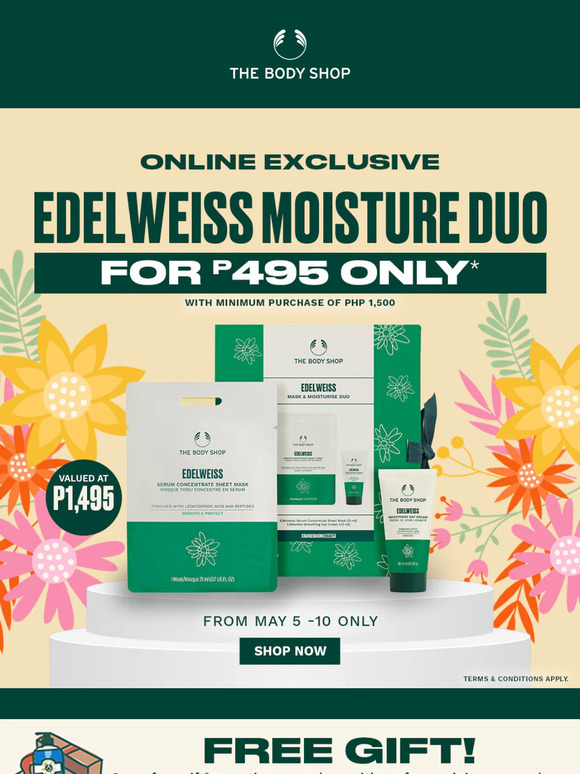 ONLINE EXCLUSIVE! 🚨 EDELWEISS MOISTURE DUO FOR P495* only!