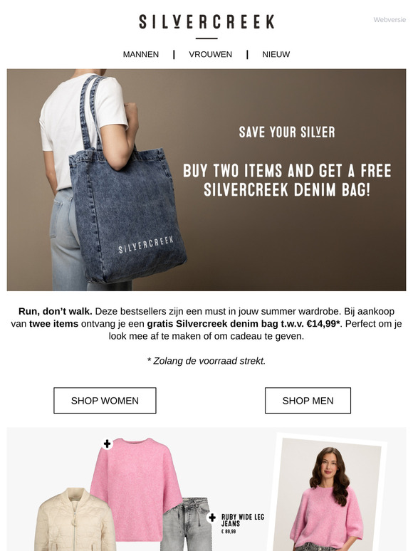 Moederdag Deal | GRATIS Silvercreek denim bag