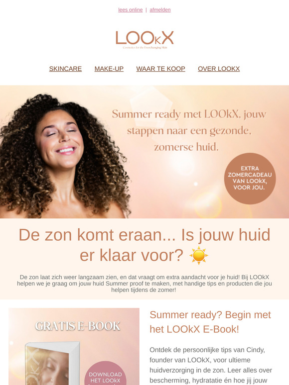 Exclusief LOOkX e-book over de glowy summer skin!