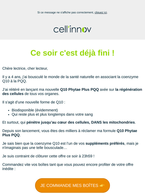 Nouvelle Q10 : C’est la fin…