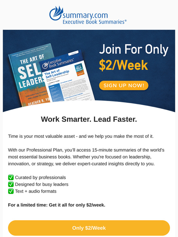 Unlimited Insights – Only $2/Week