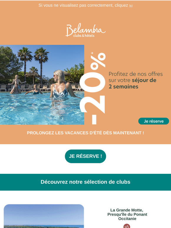 Cet été partez 2 semaines à prix doux 🌞