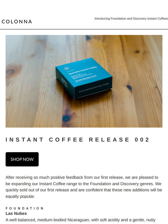 Instant Coffee Release: Introducing Foundation and Discovery Genres