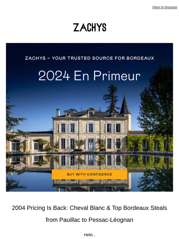 Cheval Blanc at $369 — Lowest Price Since 2004: Unprecedented Offer