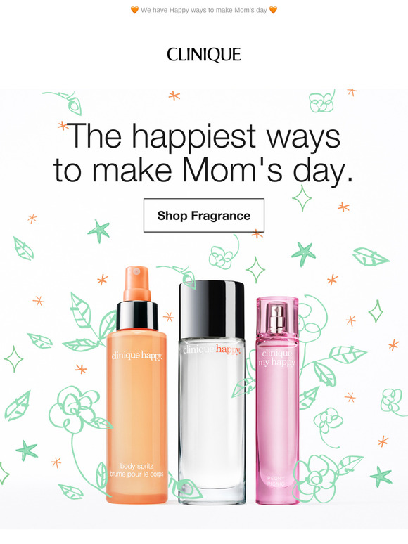 Smile 😊 30% off Clinique Happy (and all fragrance).