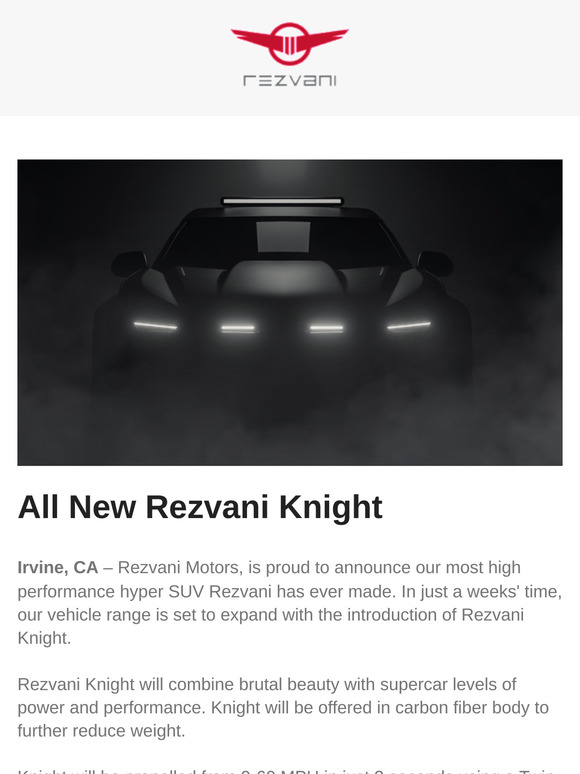 All New Rezvani Knight