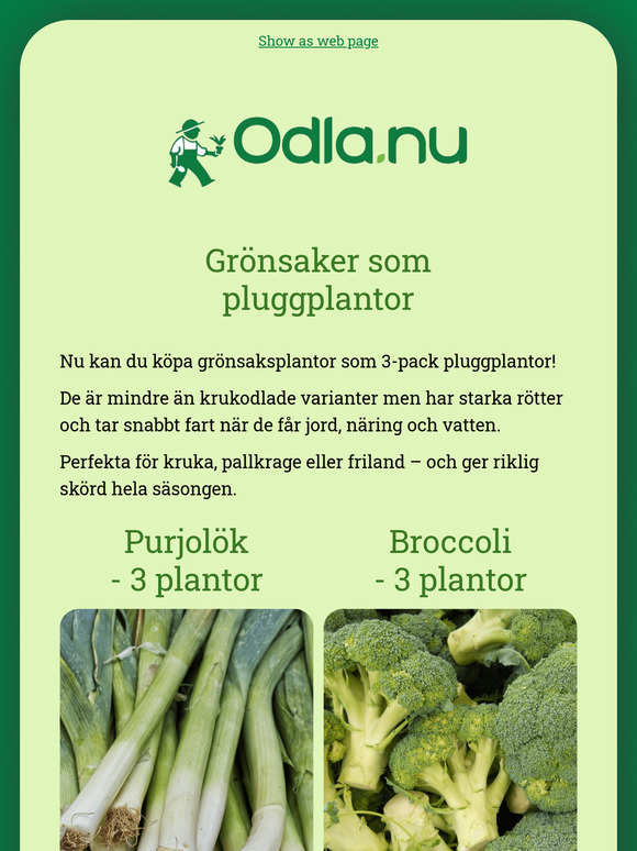 Nyhet! ➡️ Nu kan du få grönsaksplugg i 3-pack 🌱😍