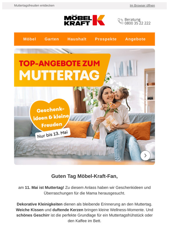 💐 Kleine Geschenke, großes Danke: Top-Angebote zum Muttertag!