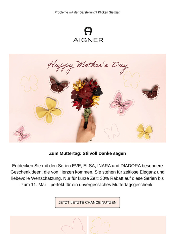 Nur für kurze Zeit: 30% Rabatt auf diese Serien bis zum 11. Mai – perfekt für ein unvergessliches Muttertagsgeschenk!