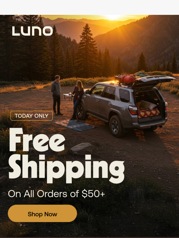 TODAY ONLY - Enjoy Free Shipping on all Orders of $50+