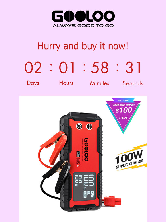 ⏳ Final Hours⏰GOOLOO May Sale Ends Soon